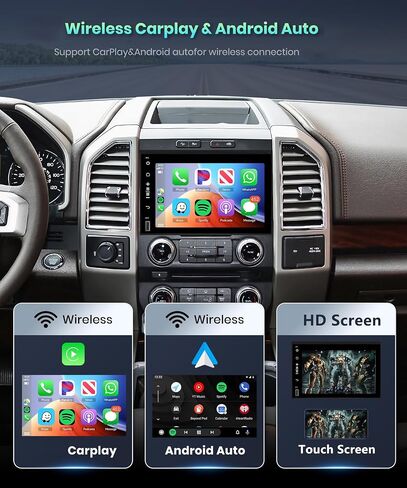 Radio for Ford F150 F250 F350 Fusion Edge Explorer Taurus Freestar Rimoody Android 13 Car Stereo 7" Touch Screen Support GPS Navigation WIFI Bluetooth FM/RDS Radio EQ 3USB Split screen + Backup Camera in Saudi Arabia