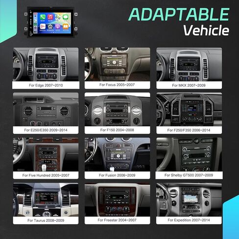 Radio for Ford F150 F250 F350 Fusion Edge Explorer Taurus Freestar Rimoody Android 13 Car Stereo 7" Touch Screen Support GPS Navigation WIFI Bluetooth FM/RDS Radio EQ 3USB Split screen + Backup Camera in Saudi Arabia