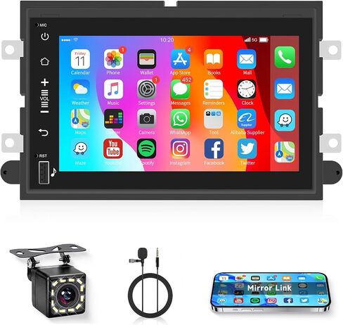 راديو لسيارة Ford F150 F250 F350 Fusion Edge Explorer Taurus Freestar Rimoody Android 13 ستيريو سيارة 7 بوصات تدعم شاشة اللمس نظام تحديد المواقع والملاحة WIFI وبلوتوث FM/RDS راديو EQ 3USB شاشة مقسمة + كاميرا احتياطية in Saudi Arabia
