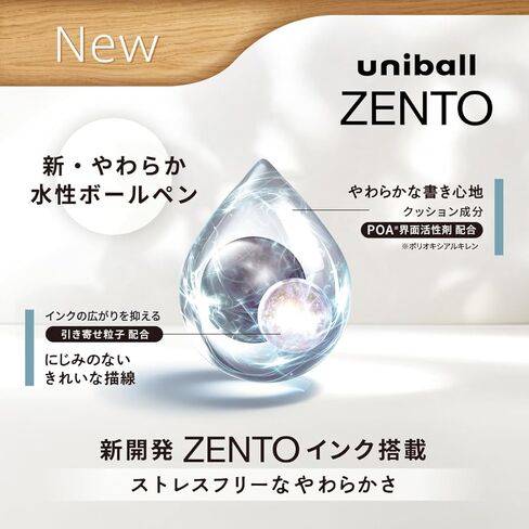 uniball ZENTO Water-Based Ink Refill UBR-Z-05, 0.5mm Fine Point, Black, Compatible with uniball ZENTO Pens, UBRZ05.24, Pack of 10 in Saudi Arabia