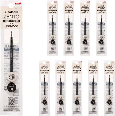 uniball zento الحبر القائم على المياه إعادة ملء UBR-Z-05 ، 0.5 ملم نقطة غرامة ، أسود ، متوافق مع أقلام Zento Uniball ، UBRZ05.24 ، حزمة 10 in Saudi Arabia