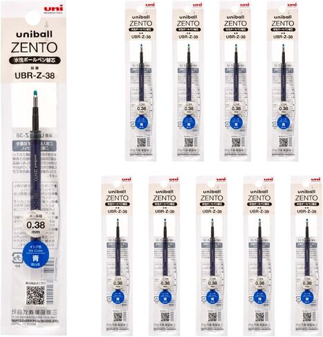 uniball ZENTO Water-Based Ink Refill UBR-Z-05, 0.5mm Fine Point, Black, Compatible with uniball ZENTO Pens, UBRZ05.24, Pack of 10 in Saudi Arabia