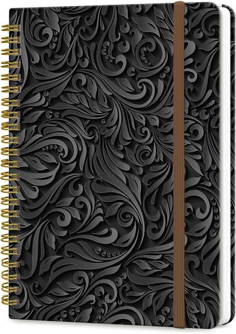 Spiral Journal Notebook, A5 Cute Notebooks for Women Men, College Ruled Hardcover Notebook for Work & Note Taking, 60 Pages Double-Wire Journals for Writing, Spider Web in Saudi Arabia