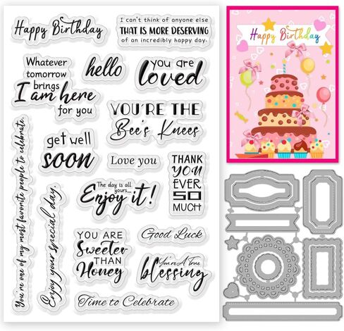 Fairies Clear Stamps and Dies for Card Making DIY Metal Mushroom Die Cuts Trees Silicone Stamp Butterflies Stamps Dandelion Stamps Best Wishes Stamps Magic Stamps for Craft Scrapbooking Decor in Saudi Arabia