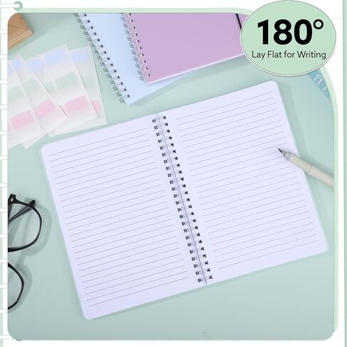 Lined Spiral Notebook, 140 Pages College Ruled Journal for Women A5 Journaling Notebooks for Work & Note Taking Perfect for Men Women Office Home School, 5.9" x 8.3" - Black Flower in Kuwait