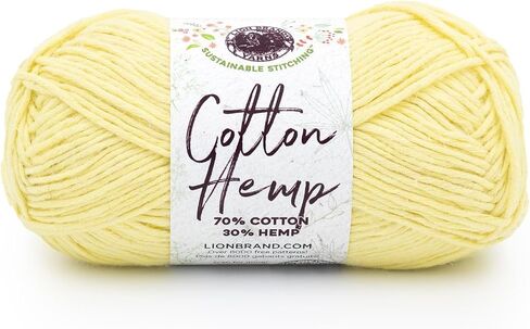 Lion Brand Yarn Cotton Hemp, Soft, Durable Yarn for Crochet and Knitting, 3 Pack, Husk in Kuwait
