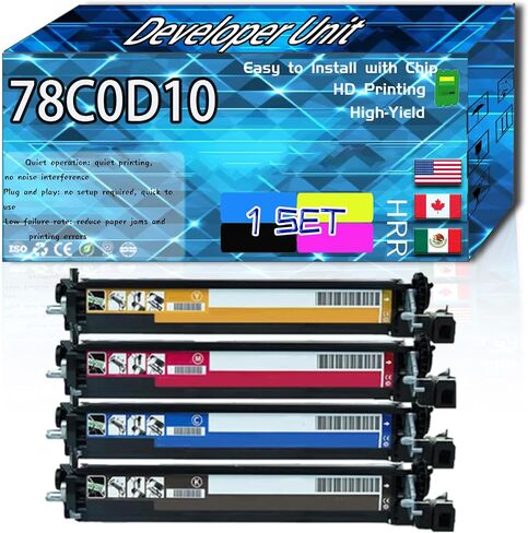 78C0D10 Developer Unit Compatible for Lexmark C2325 C2425 C2535 C2240 MC2325 MC2425 MC2535 MC2640 XC2235 4240 Printers, High Production Replacement (1 Pack Cyan) in Saudi Arabia