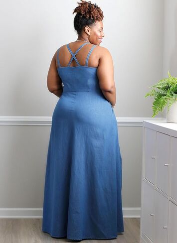 Know Me Women's Strappy Dress Sewing Pattern Kit, Design Code ME2040, Sizes 20W-22W-24W-26W-28W in Saudi Arabia