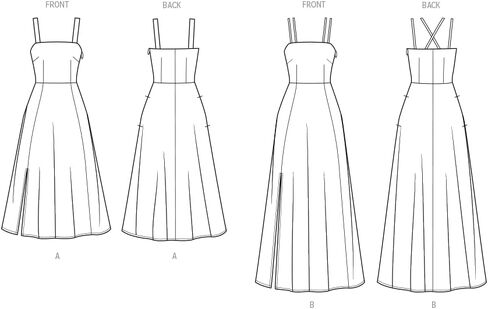 Know Me Women's Strappy Dress Sewing Pattern Kit, Design Code ME2040, Sizes 20W-22W-24W-26W-28W in Saudi Arabia