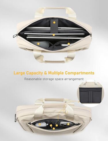 15-16.3 Inch Laptop Shoulder Bag Business Briefcase Water Resistant Computer Messenger Bags Compatible with MacBook Pro 16, MacBook Air 15 M4, HP, Dell, ASUS Notebook, Grey in Kuwait