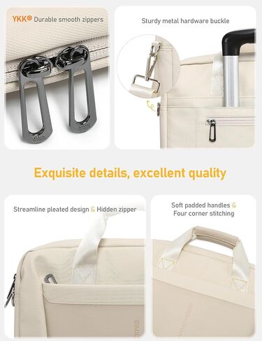 15-16.3 Inch Laptop Shoulder Bag Business Briefcase Water Resistant Computer Messenger Bags Compatible with MacBook Pro 16, MacBook Air 15 M4, HP, Dell, ASUS Notebook, Grey in Kuwait