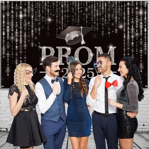 Prom Night Party 2024 Backdrop Prom Background Banner Photo Props Congrats Backdrop Graduate Prom Decorations for Graduation Celebration Prom Party Indoor Outdoor, 73 x 43 Inch(Red) in Saudi Arabia