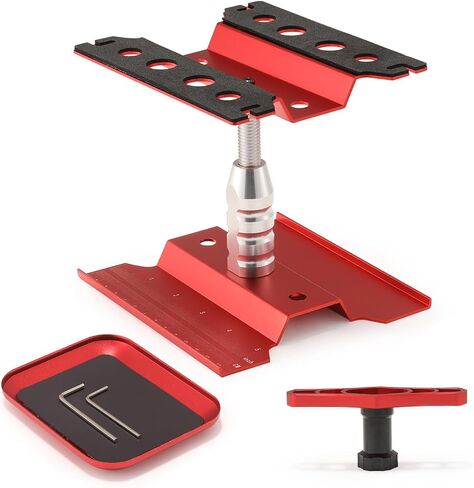 RC Car Repair Work Stand with RC Car Magnetic Screw Tray and 17mm Wheel Hex Hubs Wrench Compatible with 1:8 1/10 Scale RC Car Truck Off Road Buggy Rock Crawler Touring Drift (Black) in Saudi Arabia