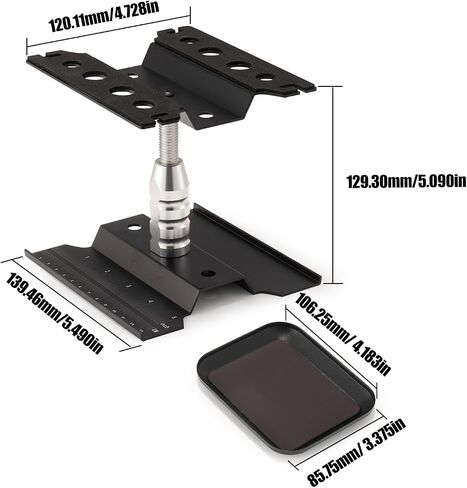 RC Car Repair Work Stand with RC Car Magnetic Screw Tray and 17mm Wheel Hex Hubs Wrench Compatible with 1:8 1/10 Scale RC Car Truck Off Road Buggy Rock Crawler Touring Drift (Black) in Saudi Arabia
