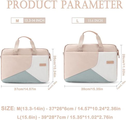 Laptop Bag for Women, 13-15.6 Inch Waterproof Computer Messenger Bag with Adjustable Shoulder Strap in Saudi Arabia
