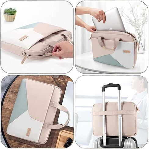 Laptop Bag for Women, 13-15.6 Inch Waterproof Computer Messenger Bag with Adjustable Shoulder Strap in Saudi Arabia