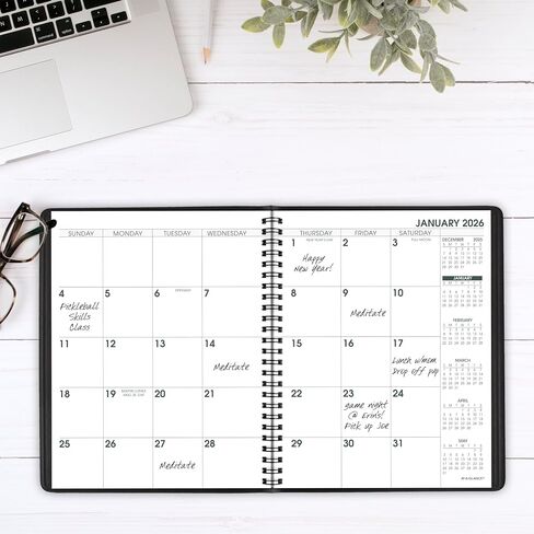 At-A-Glance 2026 Planner ، شهريًا ، 7 "× 8-3/4" ، متوسط ، أسود (701200526) in Saudi Arabia