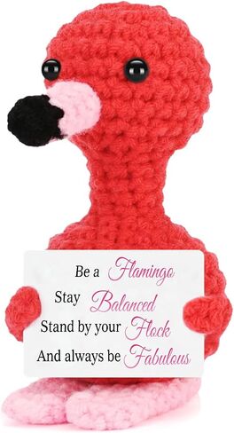 Positive Crochet Gifts for Bestie - Mini Handmade Emotional Support Cows Plush for Bestie, Mental Health Gifts of Positive Dinosaur for Bestie in Saudi Arabia