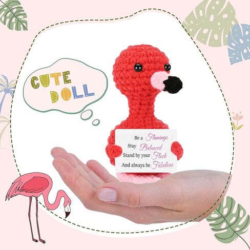 Positive Crochet Gifts for Bestie - Mini Handmade Emotional Support Cows Plush for Bestie, Mental Health Gifts of Positive Dinosaur for Bestie in Saudi Arabia