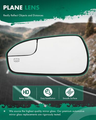 SCITOO Side Mirror Replacement Glass Passenger Right Side Mirror Glass Power Heated Convex Fits for 2003-2006 for Ford Expedition in Saudi Arabia