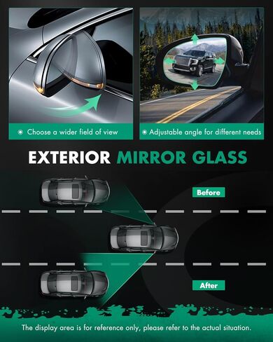 SCITOO Side Mirror Replacement Glass Passenger Right Side Mirror Glass Power Heated Convex Fits for 2003-2006 for Ford Expedition in Saudi Arabia