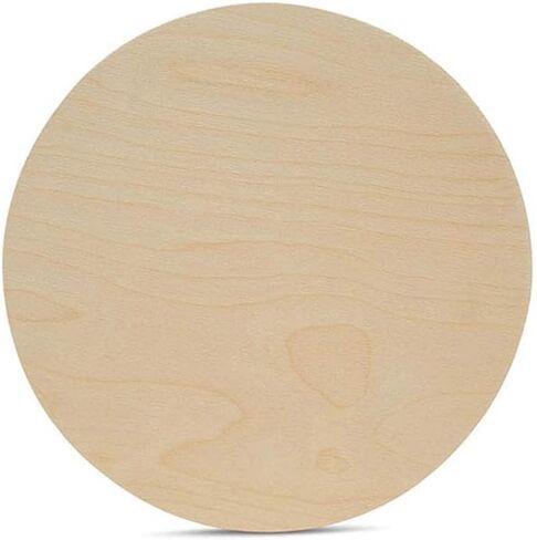 Wood Circle Disc 4 inch Diameter, 1/4 inch Thick, Birch Plywood, Pack of 5 Unfinished Round Wooden Circles for Crafts by Woodpeckers in Saudi Arabia