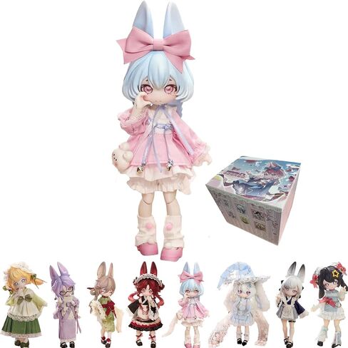1/12 BJD Dolls Blind Box,Kawaii BJD Dolls Indible Doll Series Ball Jointed Cute Girls BJD Blind Box Collectable Action Figure Posable Dress Up Doll for Girls Gift Toys in Saudi Arabia