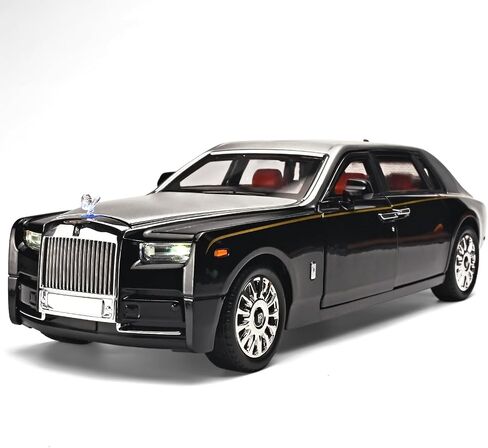 Car Toys for Boys 1/18 Diecast Cars Phantom Model Car Kits Collectible Suitability for Children and Adults,Pull Back Cars with Light and Sound,Toy Cars for Boys Age 4-7（Silver） in Saudi Arabia