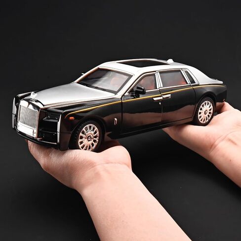 Car Toys for Boys 1/18 Diecast Cars Phantom Model Car Kits Collectible Suitability for Children and Adults,Pull Back Cars with Light and Sound,Toy Cars for Boys Age 4-7（Silver） in Saudi Arabia
