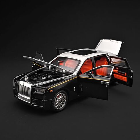 Car Toys for Boys 1/18 Diecast Cars Phantom Model Car Kits Collectible Suitability for Children and Adults,Pull Back Cars with Light and Sound,Toy Cars for Boys Age 4-7（Silver） in Saudi Arabia