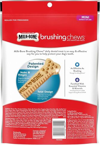Milk-Bone Original Brushing Chews, 18 Mini Daily Dental Dog Treats in Saudi Arabia