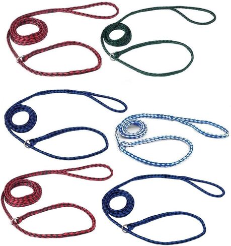 Braided Poly Dog Control Slip Leads Assorted Color Vet Rescue Kennel Bulk Packs Makes Great Donations (6 Leads) in Saudi Arabia
