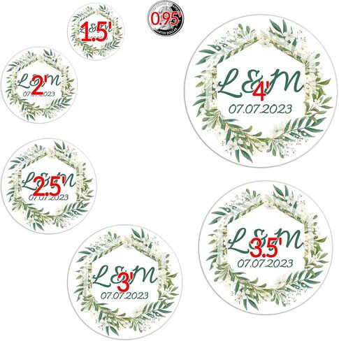 Round Custom Stickers,Personalized Stickers for Businesses Birthday Baby and Label Product Boxes Wedding Favors Labels (Pattern 1) in Saudi Arabia