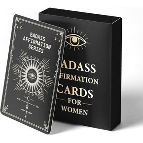 Badass Affirmation Cards,52 Bold Daily Empowerment Prompts,Motivational and Inspirational Cards for Women, Self-Love & Confidence Building,For Women – Mindfulness, Self-Care, Mental Health Gift Idea
