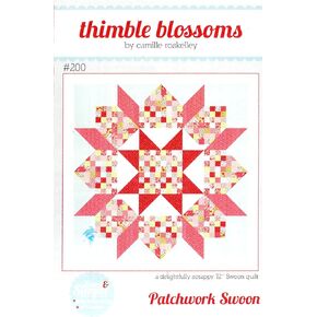 Patchwork Swoon Quilt Pattern, Jelly Roll 2.5" Strip Friendly, 72 Inch Square Finished Size
