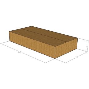 24" x 12" x 4" Corrugated Boxes 32 ECT (Pack of 5-24x12x4) | Quality Moving Boxes. Great for Shipping Boxes for Business, Office or Home.