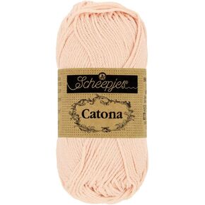 Scheepjes Catona 50g Yarn - Petal Peach 263 for Knitting and Crocheting