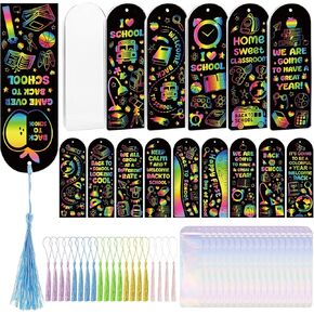 Dark Romance Acrylic Bookmarks - 60 Pcs Smut Blanks Bookmark Making Kit with Tassels Funny Spicy Clear Pink Bulk UV DTF Transfer Stickers for Book Lovers Women Girls Reading DIY Crafts Gifts