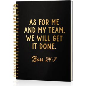 As For Me And My Team 160 Blank Pages Hardcover Spiral Notebook, Appreciation Gifts for Manager Supervisor Leader (Purple)
