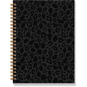 Leopard Print Notebook - Black Cheetah Print Journal, Leopard Spiral Notebook, Preppy Journals, Leopard Print Decor, Leopard Office Supplies, Leopard Print Gifts, Preppy Gifts, 5.5x8.3 Inches