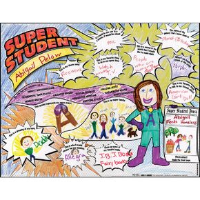 Really Good Stuff Ready-To-Decorate Super Student About Me Posters - 24 posters