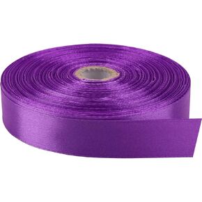 3/4 Inch x 50 Yards Polyester Ribbon - Black | Single-Faced Craft Ribbon for Bows, Gift Packaging, Scrapbooking
