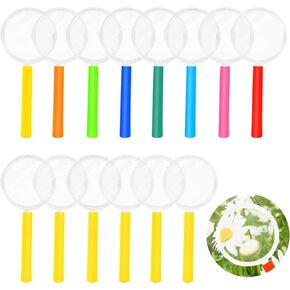 Magnifying Glass for Kids, 48 Pack Plastic Magnifier Mini Magnifying Glasses, Colorful Hand Lens for Reading IRCHLYN (8 Colors)