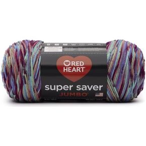 Red Hearts Super Saver Jumbo Starburst Print Yarn - 1 Pack of 10oz/283g - Acrylic - 4 Medium (Worsted) - 482 Yards - Knitting/Crochet