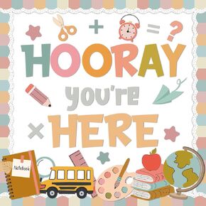 Welcome Bulletin Board Decoration Groovy Hippie Pastel Classroom Stationery Paper Cutout Border for Back to School Classroom Nursery Chalkboard Preschool Boho Colorful Wall Door Decor Teacher Supplies