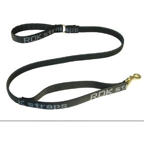 ROK Straps Stretch 54" Leash For Large Dogs 60lbs Plus - Color: Black