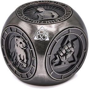 Spinner Metal Dice Set,7 in 1 Unique Polyhedral Fantasy Gaming Dice for Tabletop RPG Accessories(Bronze)
