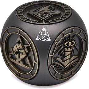 Spinner Metal Dice Set,7 in 1 Unique Polyhedral Fantasy Gaming Dice for Tabletop RPG Accessories(Bronze) in Kuwait