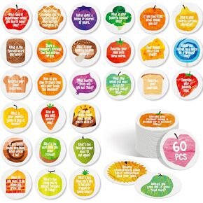 Gethelud 60 Morning Meeting Chips, 60 Designs Conversation-Starter Cards Questions Cards for Students, Classroom Activity-Improve Listening & Communication, Vocabulary, Social Skill