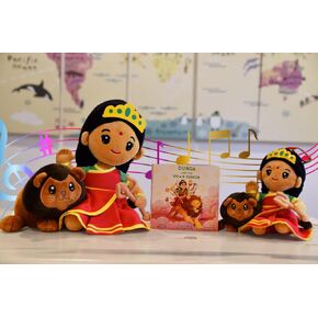 MODI TOYS Durga Devi Collection - Mantra Singing Stuffed Plush Toys and Book | Ideal for Newborns, Infants, Toddlers, Grandparents | Best for Diwali, Baby Shower, Birthday | Teddy Bear Panda Elephant